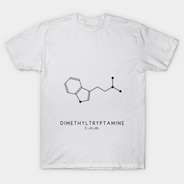 Dimethyltryptamine / DMT Molecular Structure in White T-Shirt by typelab